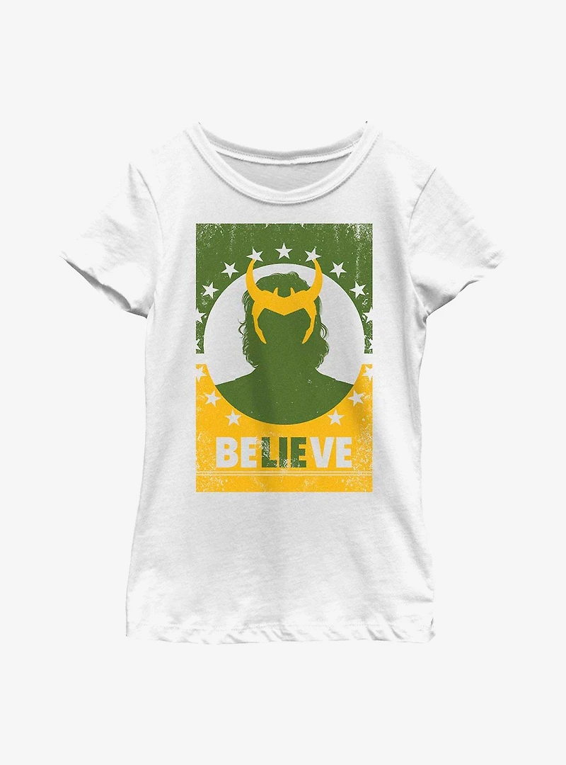 Marvel Loki Believes Youth Girls T-Shirt
