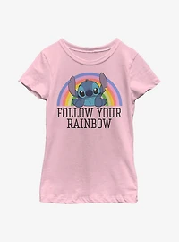 Disney Lilo & Stitch Rainbow Youth Girls T-Shirt
