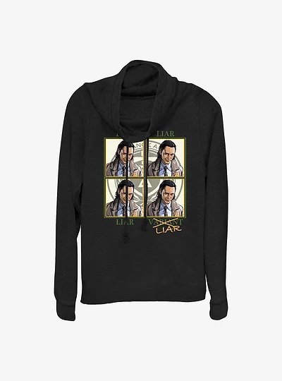 Marvel Loki Liar Or Variant Cowlneck Long-Sleeve Girls Top