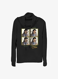 Marvel Loki Liar Or Variant Cowlneck Long-Sleeve Girls Top