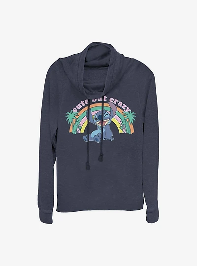 Disney Lilo & Stitch Kawaii Cowlneck Long-Sleeve Girls Top