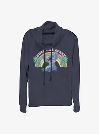 Disney Lilo & Stitch Kawaii Cowlneck Long-Sleeve Girls Top