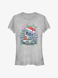 Disney Lilo & Stitch Holiday Lights Girls T-Shirt
