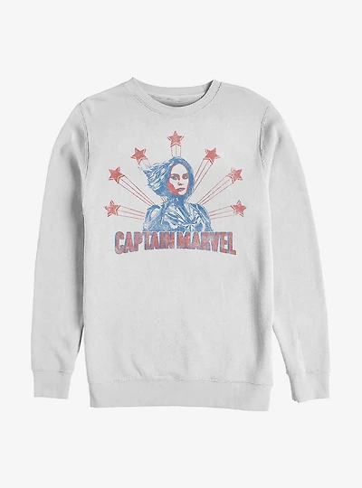 Marvel Captain Retro Stars Crew Sweatshirt