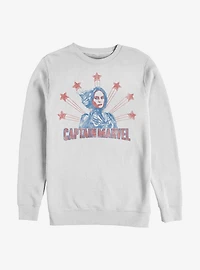 Marvel Captain Retro Stars Crew Sweatshirt
