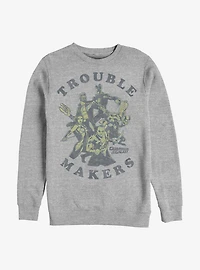 Marvel Guardians Of The Galaxy Trouble Makers Crew Sweatshirt