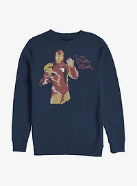 Marvel Iron Man Scribbles Crew Sweatshirt