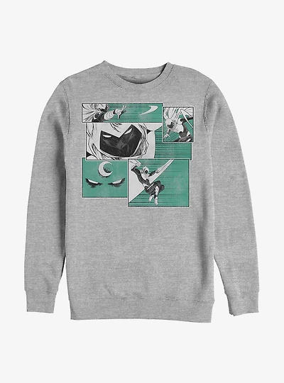 Marvel Moon Knight Panels Crew Sweatshirt