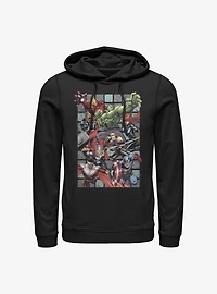 Marvel Avengers Assemble Squares Hoodie