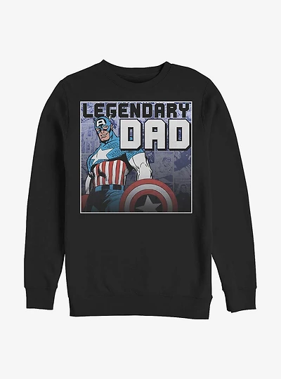 Marvel Captain America Legendary Dad Crew Sweatshirt