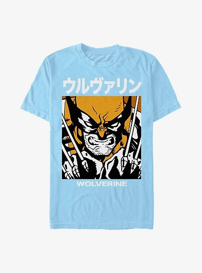 Marvel Wolverine Japanese Text Block T-Shirt