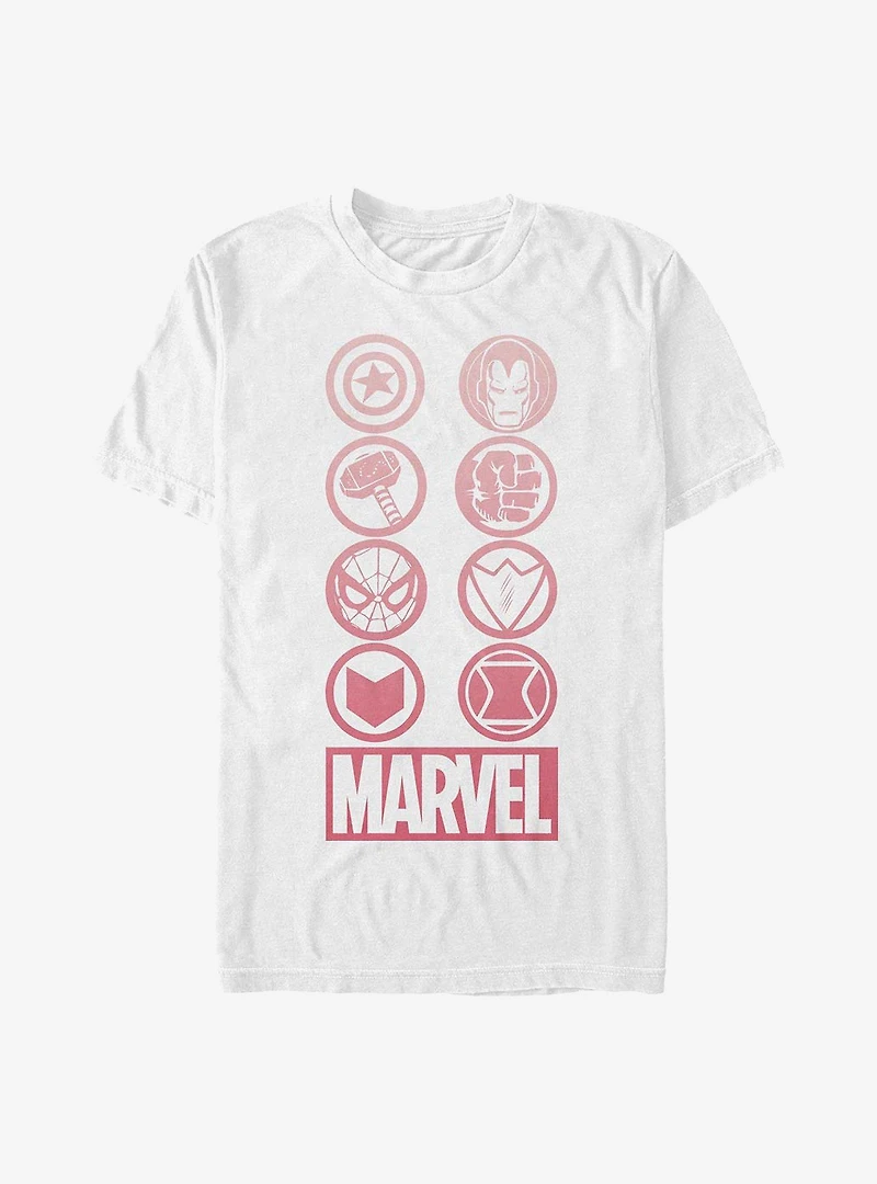 Marvel Avengers Gradient Icons T-Shirt
