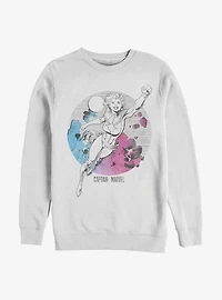 Marvel Captain Comic Cityscape Crew Sweatshirt