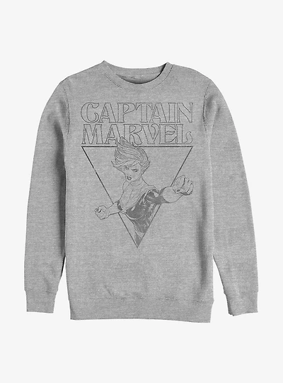 Marvel Captain Vintage Line Frame Crew Sweatshirt
