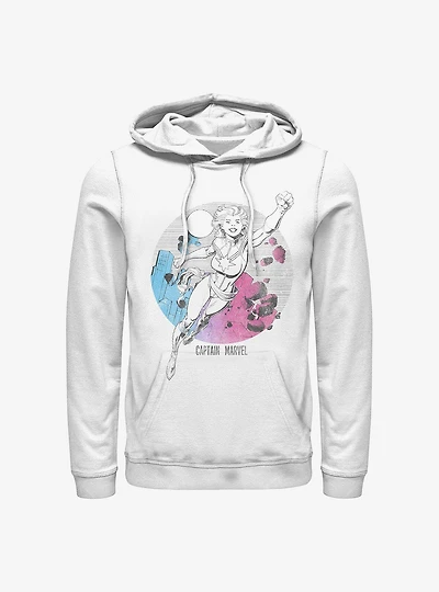 Marvel Captain Comic Cityscape Hoodie