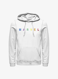 Marvel Simple Logo Rainbow Emblem Hoodie