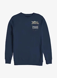 Star Wars The Mandalorian Child Badge Precious Cargo Crew Sweatshirt