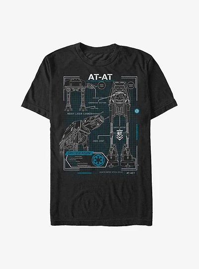 Star Wars Rogue One: A Story AT-AT Plans T-Shirt