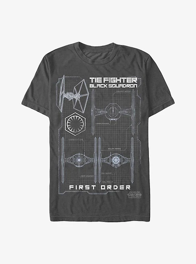 Star Wars: The Force Awakens Tie Fighter Black Squadron T-Shirt