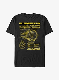 Star Wars Falcon Schematic T-Shirt
