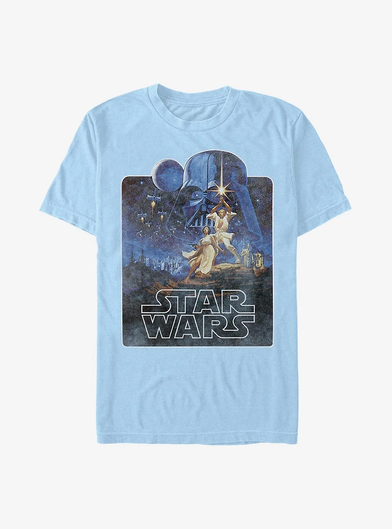 Star Wars Episode IV A New Hope 70's Throwback Poster T-Shirt