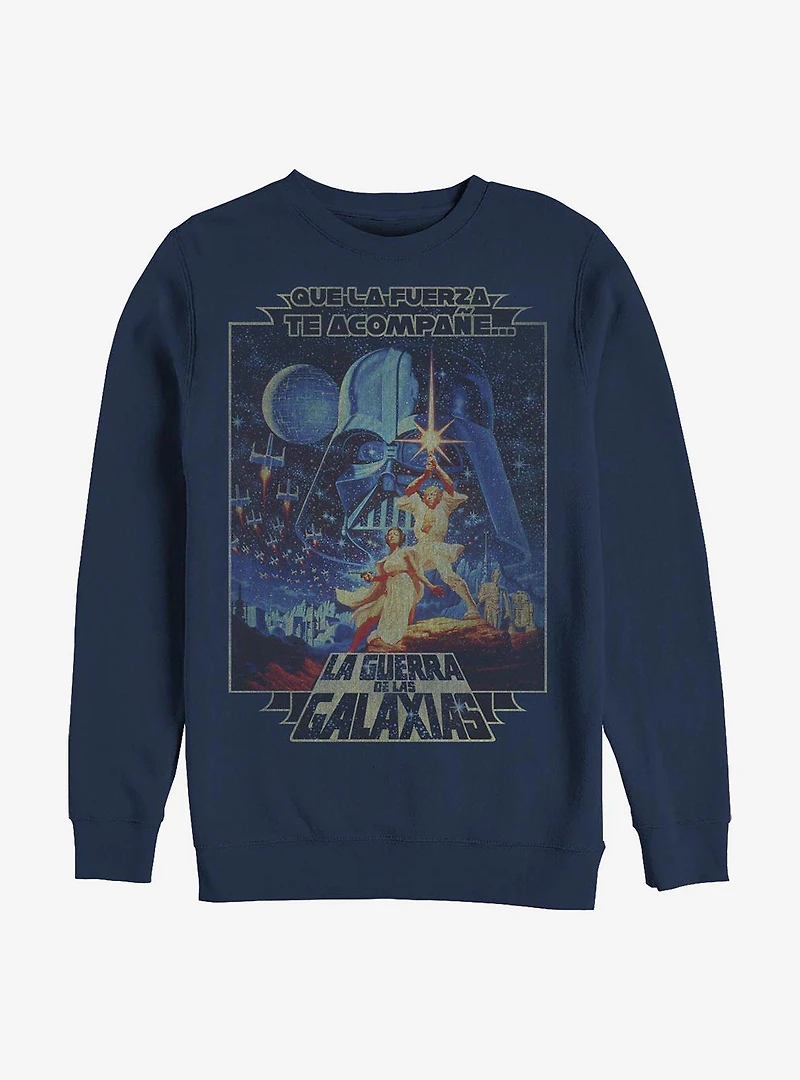 Star Wars Que La Fuerza Crew Sweatshirt
