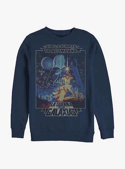 Star Wars Que La Fuerza Crew Sweatshirt