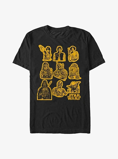 Star Wars Vintage Stickers T-Shirt
