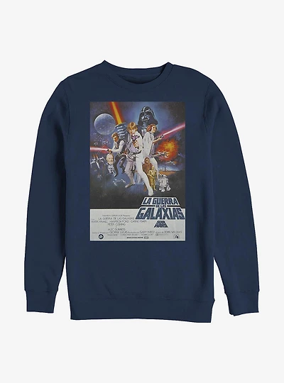 Star Wars Episode IV A New Hope La Guerra De Las Galaxias Poster Sweatshirt