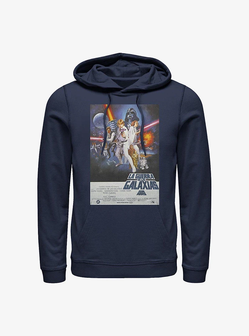 Star Wars Episode IV A New Hope La Guerra De Las Galaxias Poster Hoodie