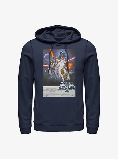 Star Wars Episode IV A New Hope La Guerra De Las Galaxias Poster Hoodie