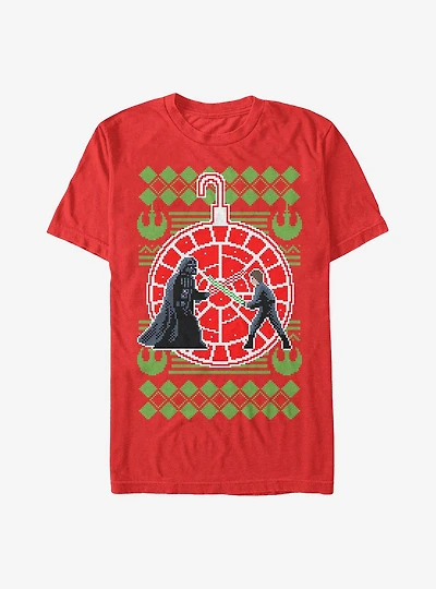 Star Wars Ugly Holiday Merry Duel T-Shirt