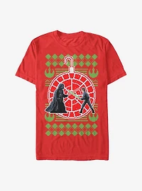 Star Wars Ugly Holiday Merry Duel T-Shirt