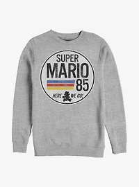 Nintendo Mario Here We Go Crew Sweatshirt