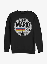 Nintendo Mario Here We Go Crew Sweatshirt