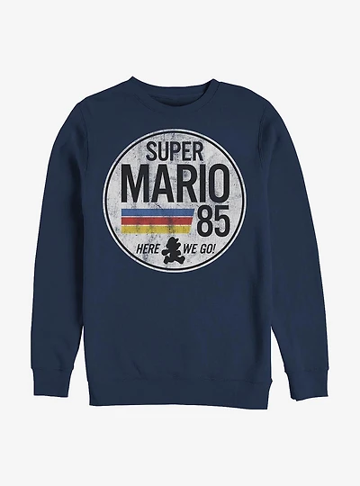 Nintendo Mario Here We Go Crew Sweatshirt