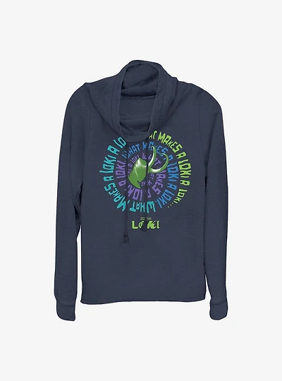 Marvel Loki What Makes A Loki Cowlneck Long-Sleeve Girls Top