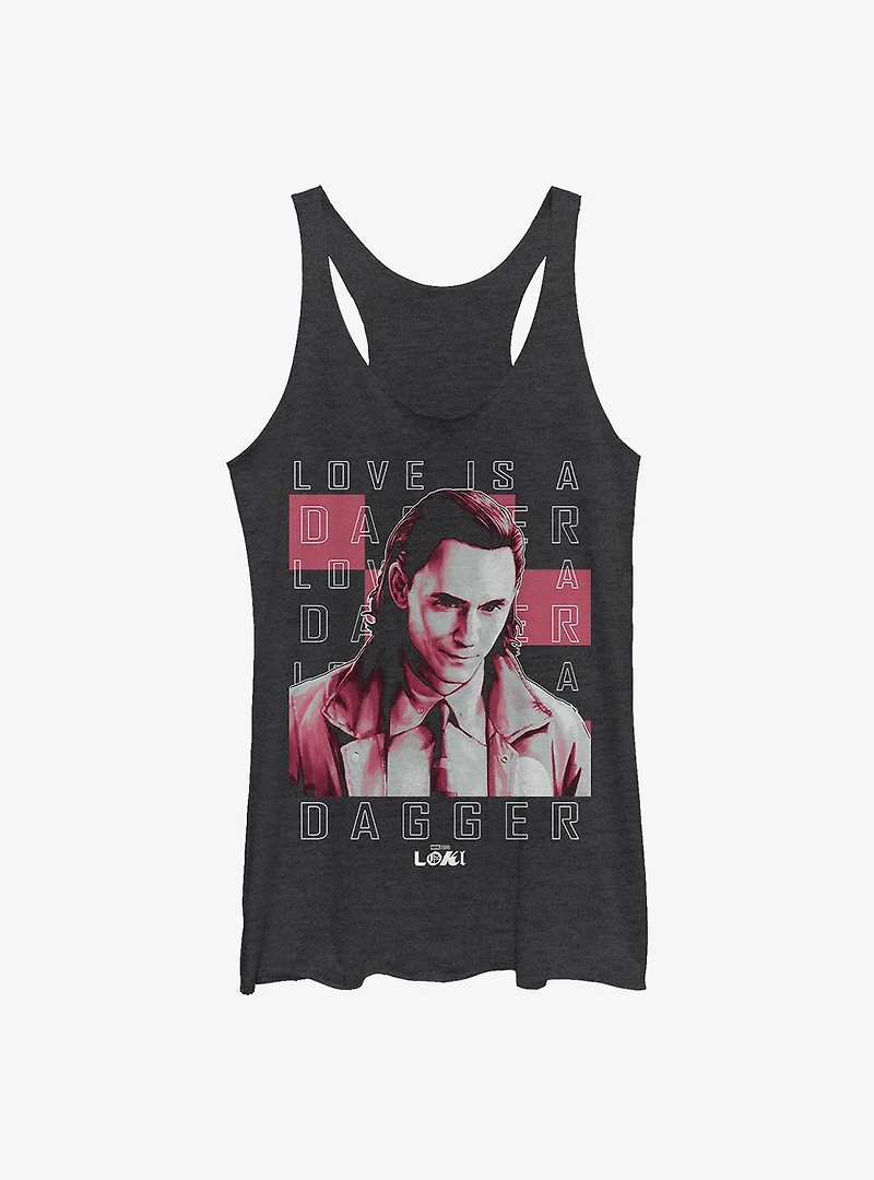 Marvel Loki Love Is A Dagger Girls Tank