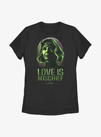 Marvel Loki Love Is Mischief Sylvie Womens T-Shirt