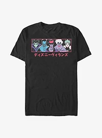 Disney Villains Japanese Text T-Shirt