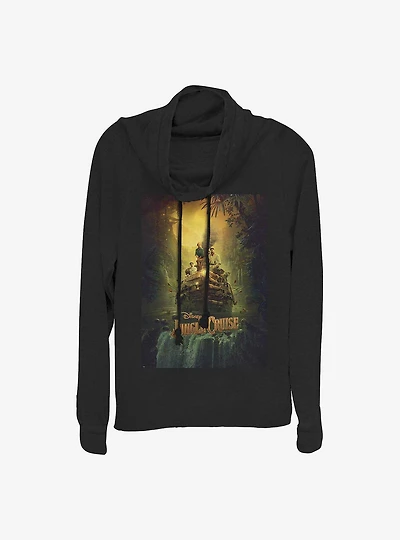 Disney Jungle Cruise Poster Cowlneck Long-Sleeve Girls Top