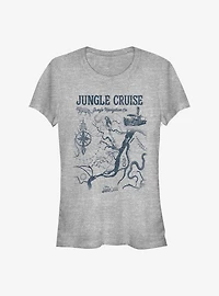 Disney Jungle Cruise Jungle Map Girls T-Shirt