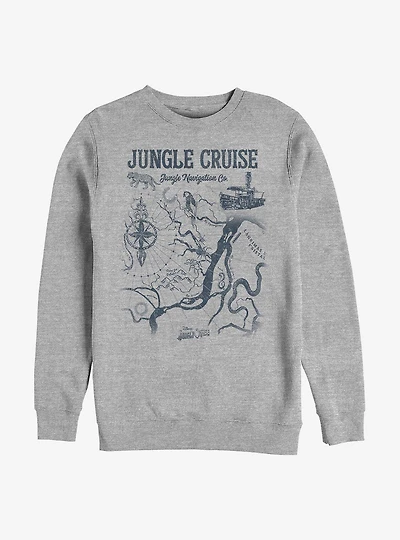 Disney Jungle Cruise Jungle Map Crew Sweatshirt