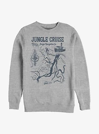 Disney Jungle Cruise Jungle Map Crew Sweatshirt