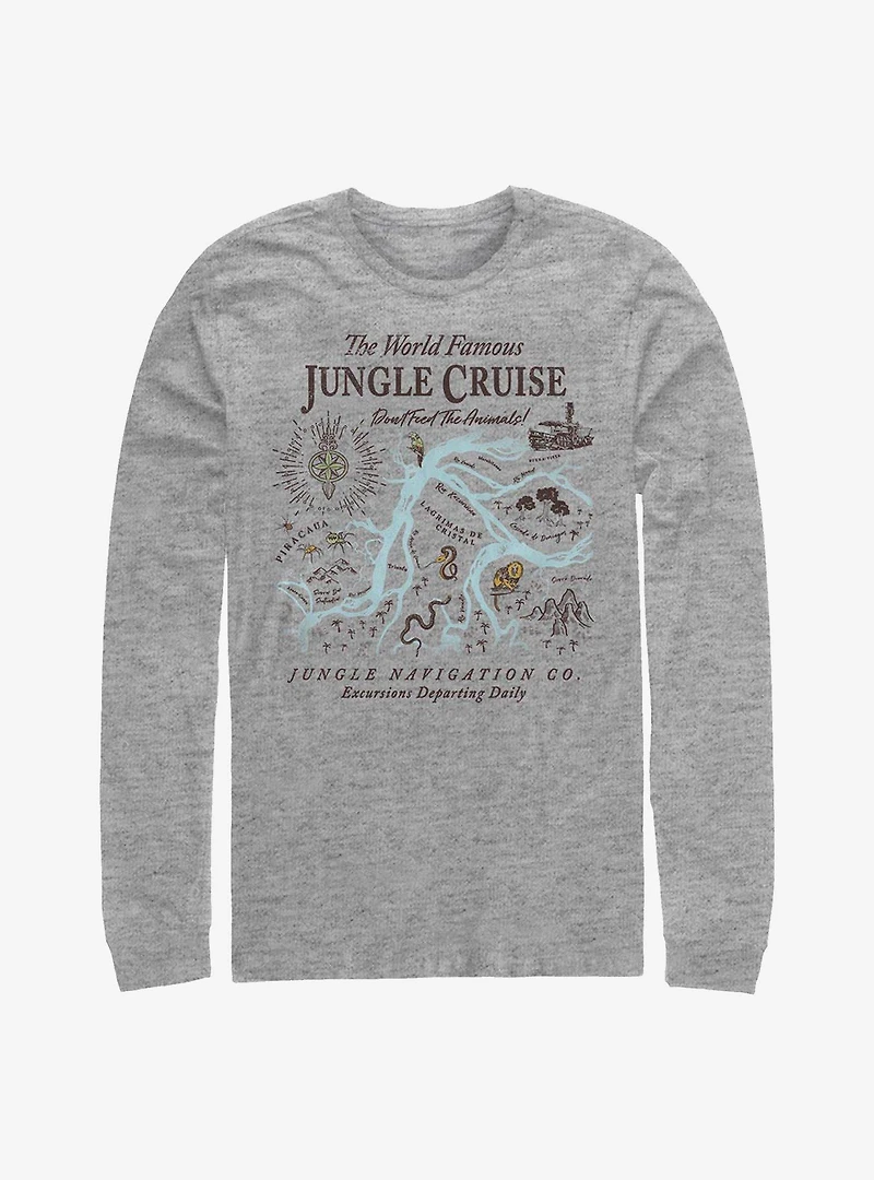 Disney Jungle Cruise Map Long-Sleeve T-Shirt
