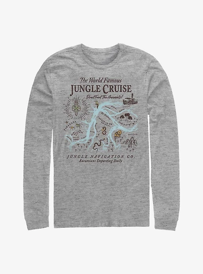 Disney Jungle Cruise Map Long-Sleeve T-Shirt