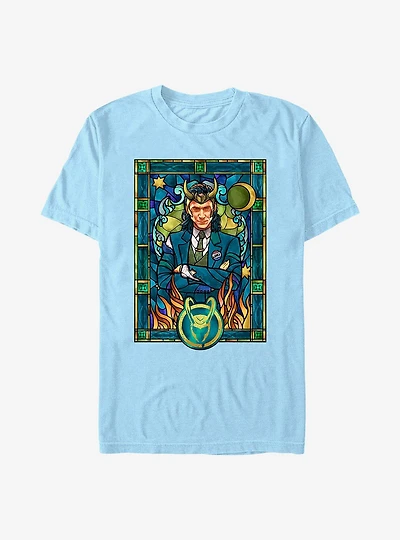 Marvel Loki Stained Glass Window T-Shirt