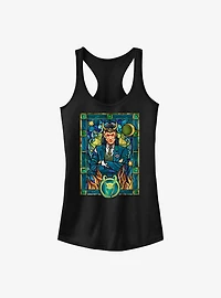 Marvel Loki Stained Glass Window Girls Tank