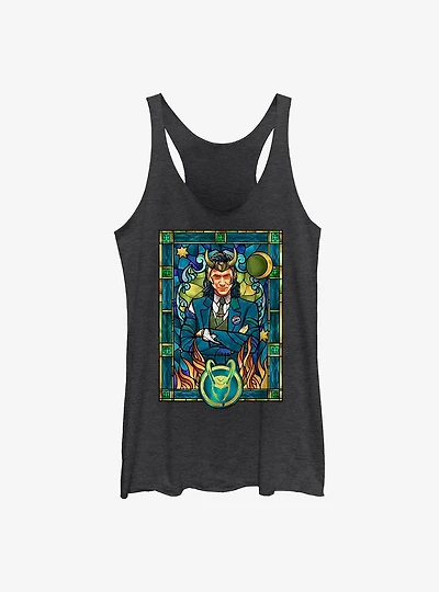Marvel Loki Stained Glass Window Girls Tank