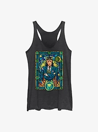 Marvel Loki Stained Glass Window Girls Tank